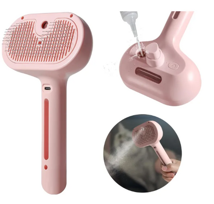 Cepillo para mascotas con spray