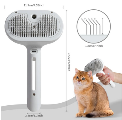 Cepillo para mascotas con spray